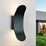 Designer outdoor wall light Stormy with integrated LED - black