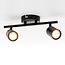 Modern 2-light ceiling lamp Mitch in black