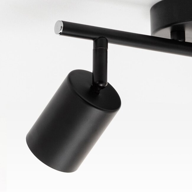 Modern 2-light ceiling lamp Mitch in black