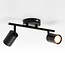 Modern 2-light ceiling lamp Mitch in black