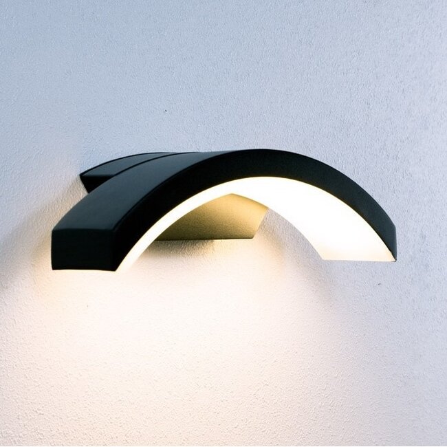 Designer outdoor wall light Vic - black
