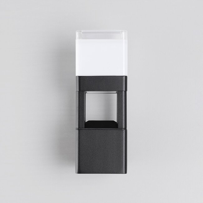 Industrial outdoor wall light Terry - black with integrated LED