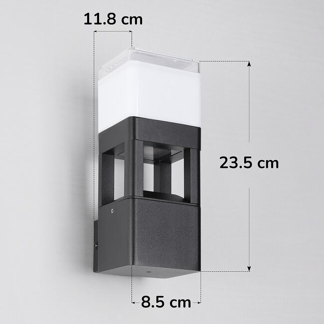 Terry Industrial outdoor wall light - Black