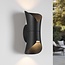 Design outdoor wall light Olympus - black with integrated LED
