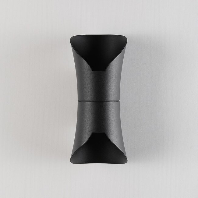 Design outdoor wall light Olympus - black with integrated LED
