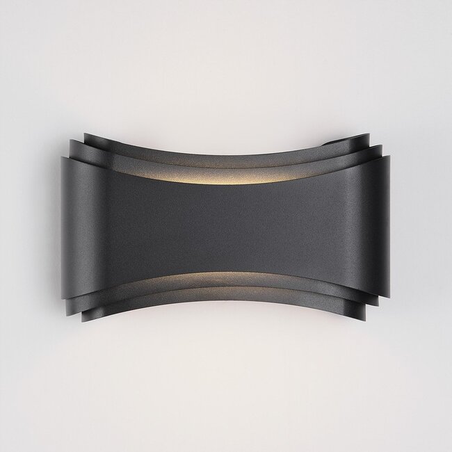 Modern outdoor wall light Ann - black with integrated LED