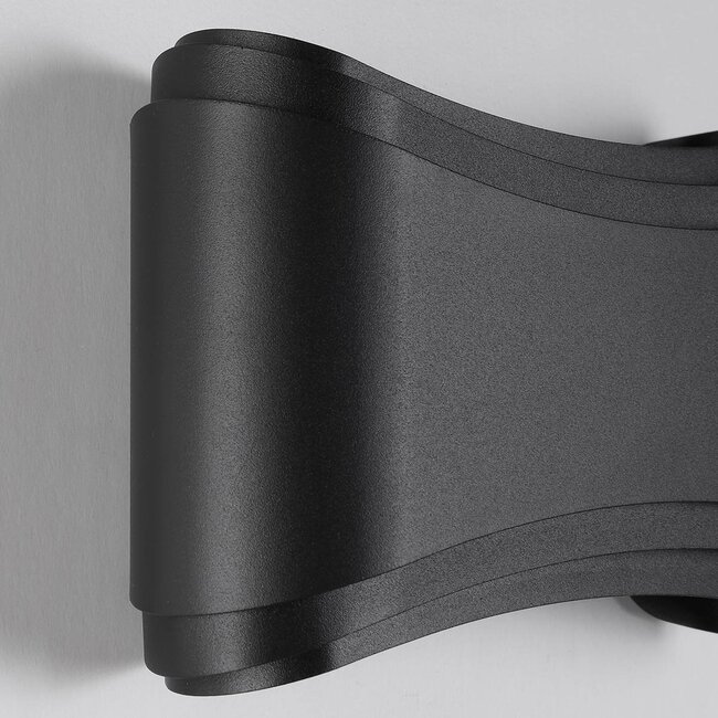 Modern outdoor wall light Ann - black with integrated LED
