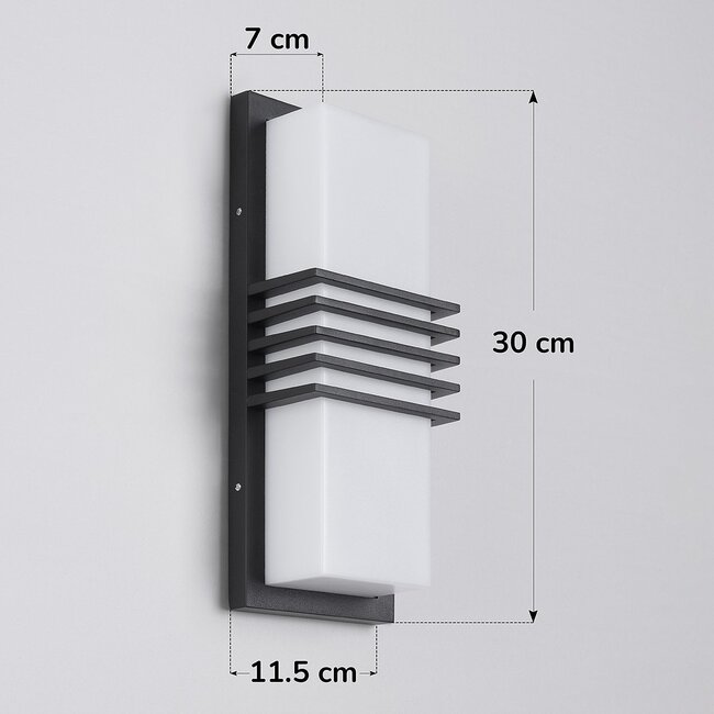 Outdoor wall light Jean - black with integrated LED