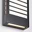 Outdoor wall light Pearlie - black with integrated LED