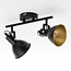 2-light designer ceiling spotlight Alexandria in black and gold