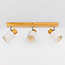 Wood ceiling light with 3 spotlight - Victoria