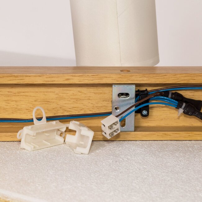 Wood ceiling light with 3 spotlight - Victoria