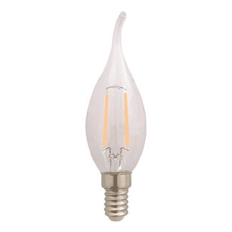 E14 LED clear filament candle bulb dimmable 1.8W