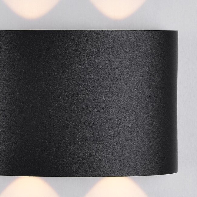 Outdoor wall light Delft - black with integrated LED