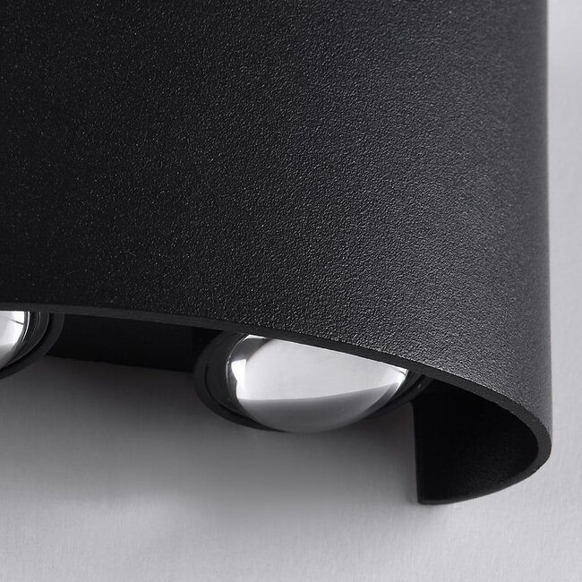 Outdoor wall light Delft - black with integrated LED