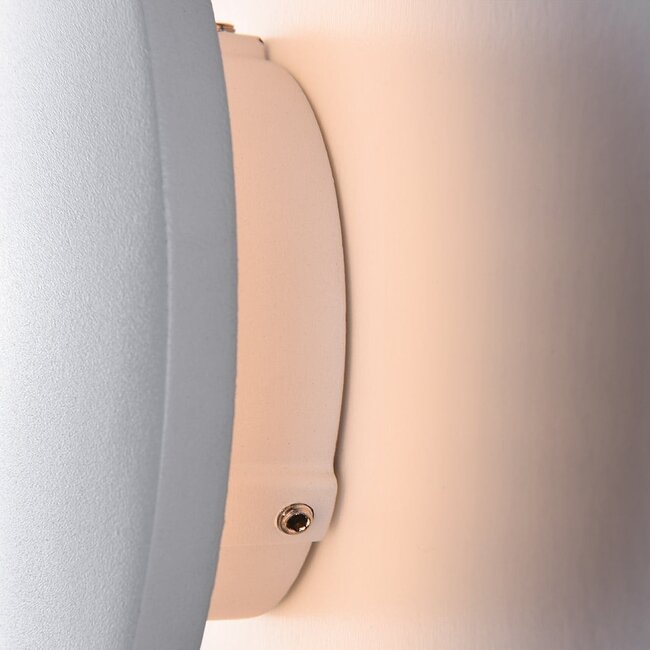 Round outdoor wall lamp Moon - White