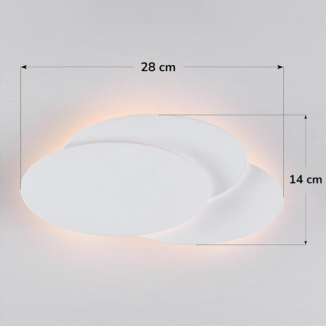 Designer wall lamp Haarlem in white