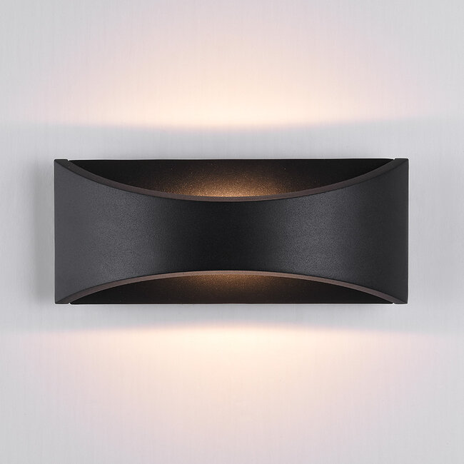 Industrial outdoor wall light Bremen - black
