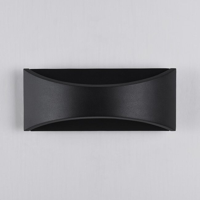 Industrial outdoor wall light Bremen - black with integrated LED