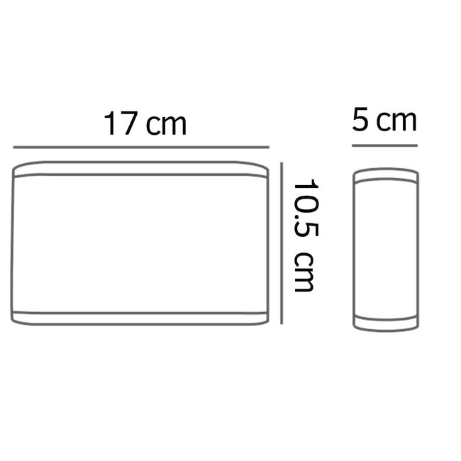 Outdoor wall light Hannover with integrated LEDs - black