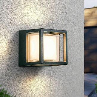Square outdoor wall light Miles - black
