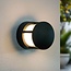 Round outdoor wall lamp Charlie - Black