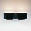2-light outdoor wall light Freddy - black, adjustable