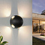 Cosmo spherical outdoor wall light - Black