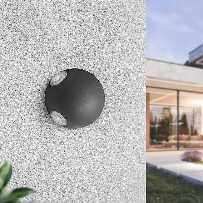 Cosmo spherical outdoor wall light - Black
