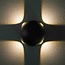 Spherical outdoor wall light Cosmo - black with integrated LED