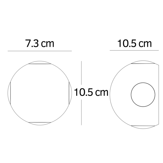 Cosmo spherical outdoor wall light - Black