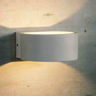 Modern round outdoor wall light Izzy - White