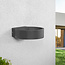 Modern outdoor wall lamp, round, Misty - Black