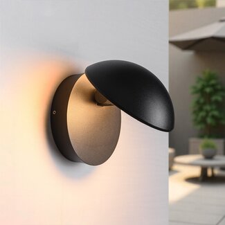 Adjustable round outdoor wall lamp Liv - Black
