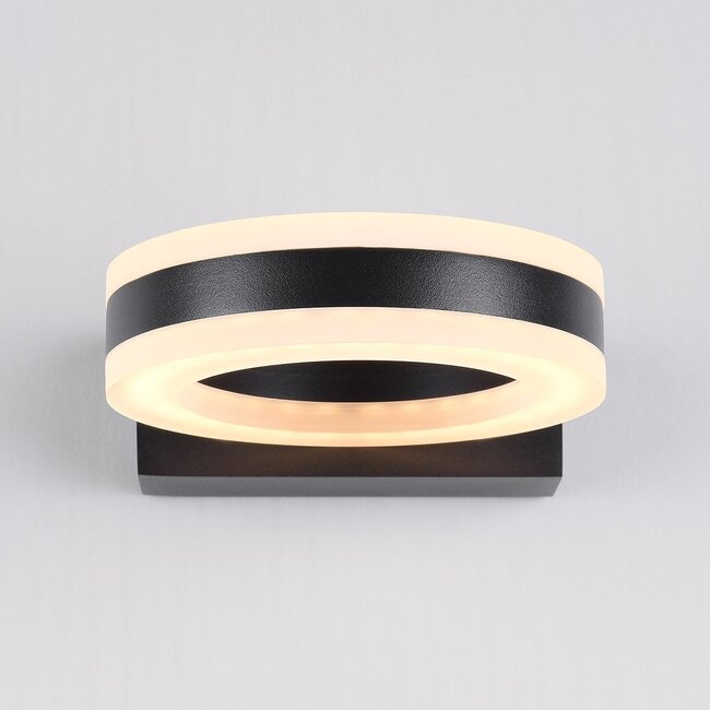 Round outdoor wall light Noor - Black