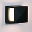 Square outdoor wall light Otis - black with integrated LED