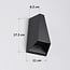 Designer outdoor wall light Quinn - black with integrated LED