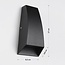 Designer 2-light outdoor wall light Rain - black with integrated LED