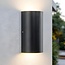 2-light outdoor wall lamp Lila - Black