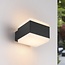 Modern outdoor wall light Mikki - black with integrated LED