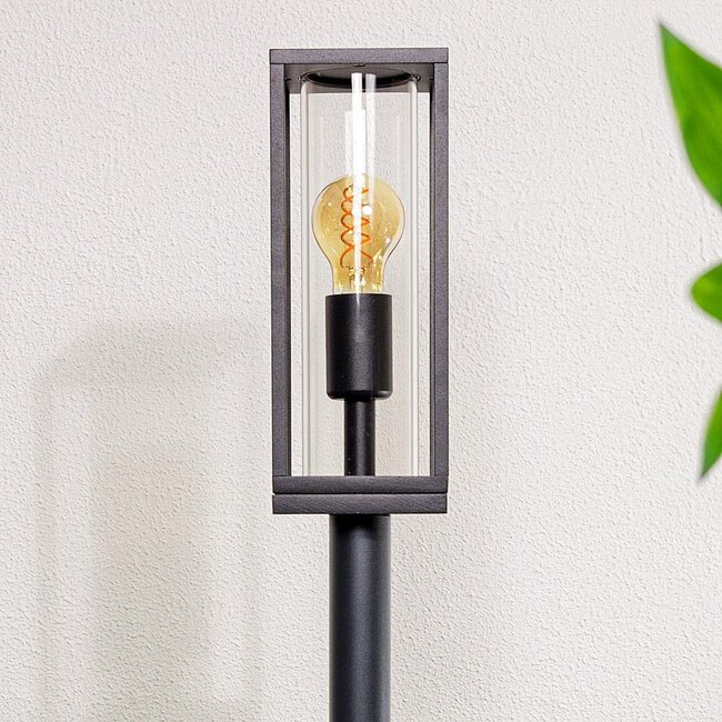 Black standing outdoor lamp - Teddy