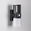 Adjustable outdoor wall light Bobby with sensor - black integrated LED