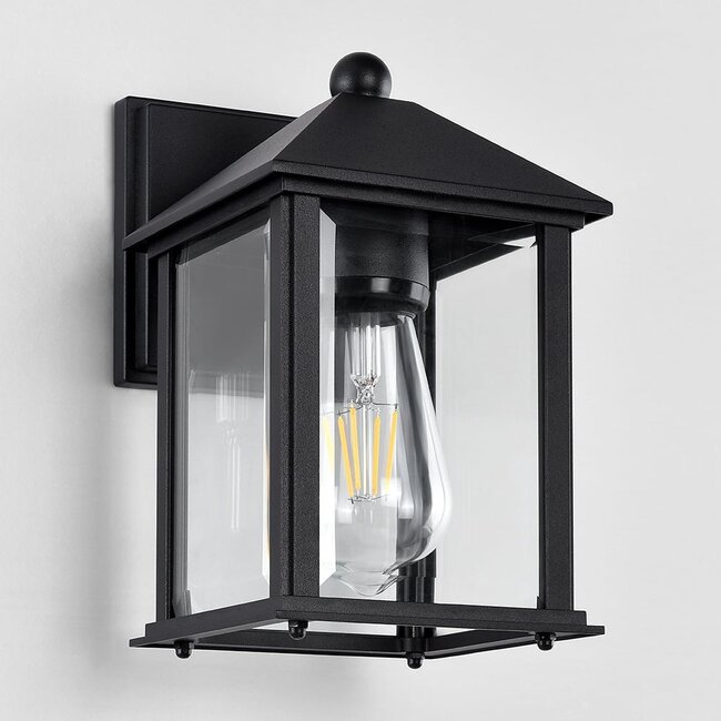 Rustic outdoor wall light Sammy - black