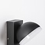 Industrial outdoor wall light Sil with sensor - black integrated LED
