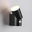 Adjustable outdoor wall light Demy with sensor - black