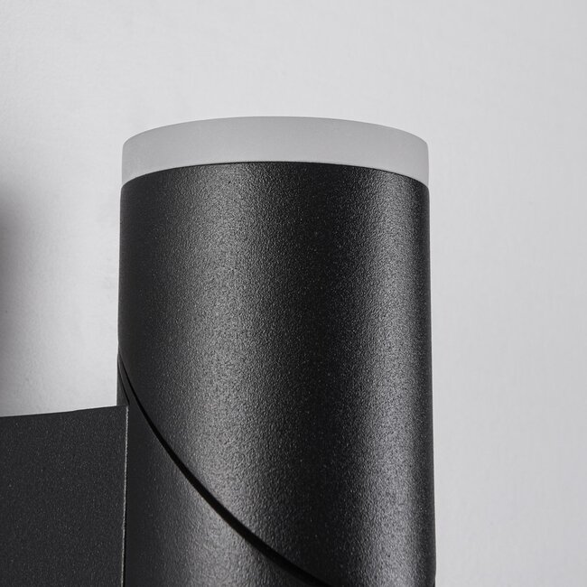 Adjustable outdoor wall light Demy with sensor - black