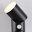 Adjustable round outdoor wall light Tess with sensor - Black