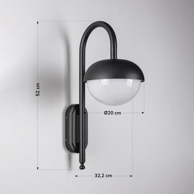 Modern outdoor wall light Liza - black with integrated LED