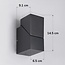 Adjustable outdoor wall light Mila - black with integrated LED