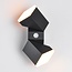 Adjustable wall lamp Michael 2-light with sensor - black